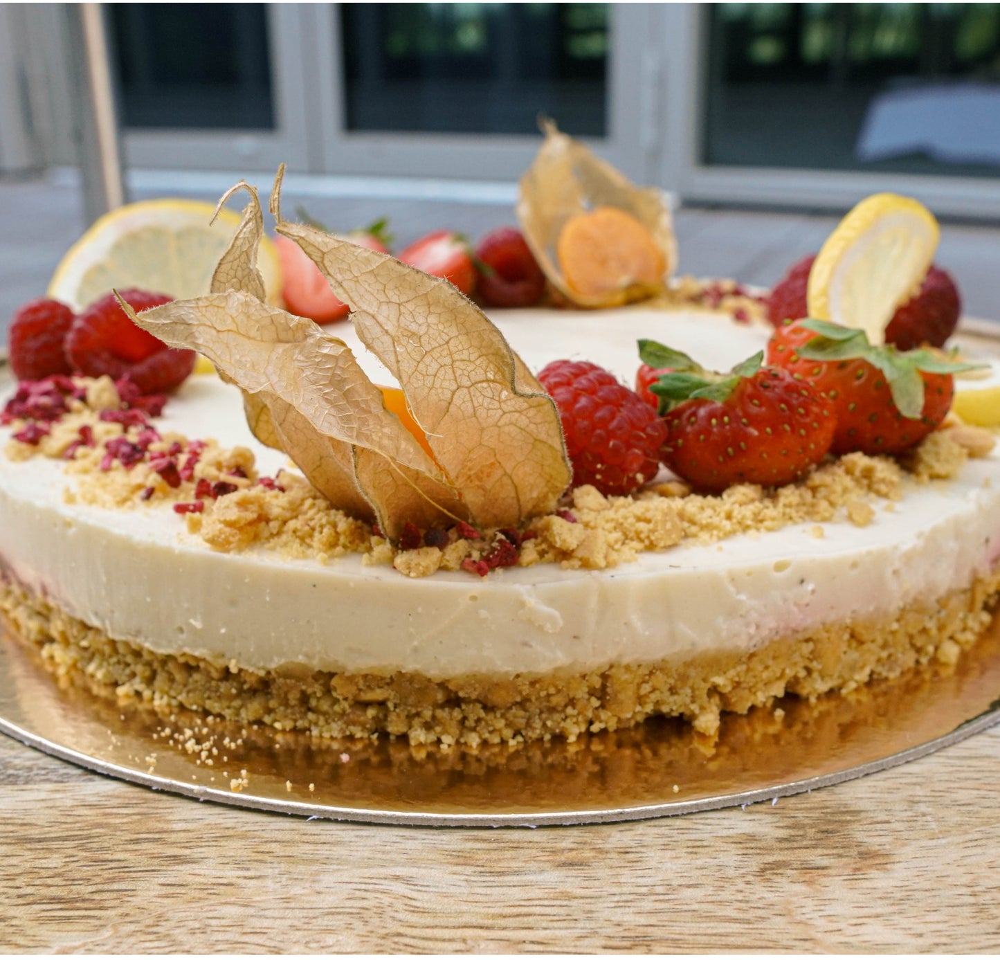 Vaarika-sidruni tort 1kg (Vegan)